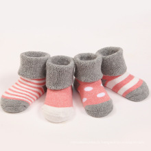 Peigned enfants coton drôle mignon cheville tricoté bébé chaussettes intelligentes